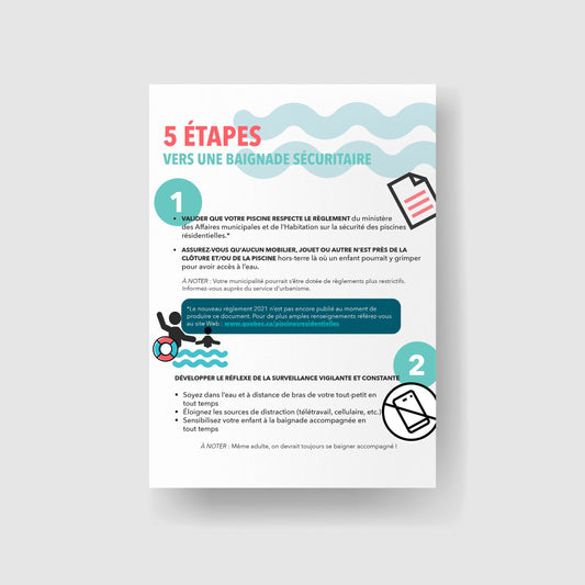 5 étapes vers une baignade sécuritaire