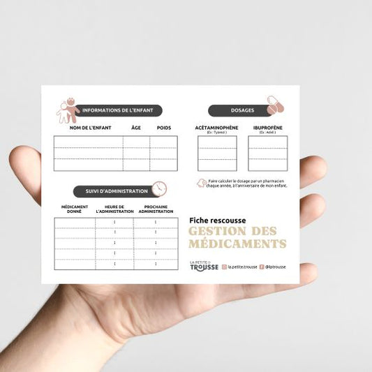 Fiche gestion des médicaments magnétique